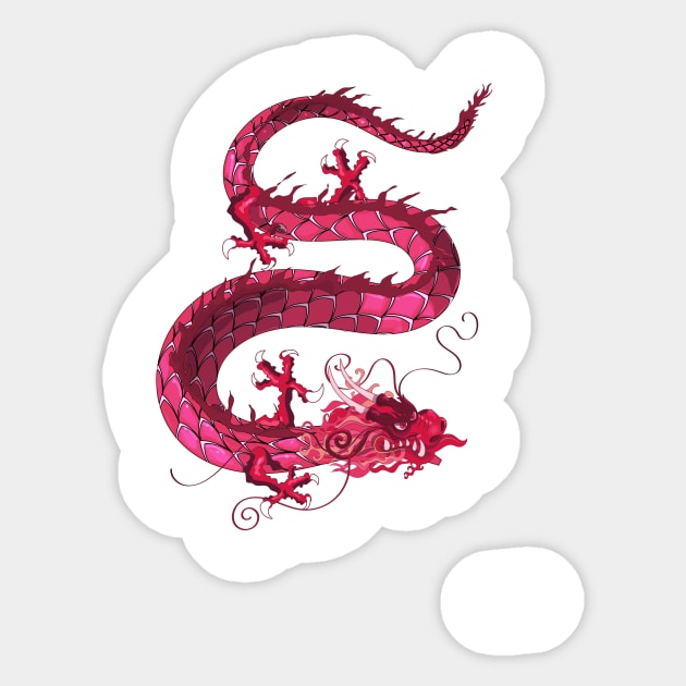 Far Eastern Dragon Sticker by nickemporium1